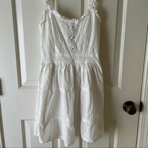 Rue 21 White Eyelet Crochet Mini Dress